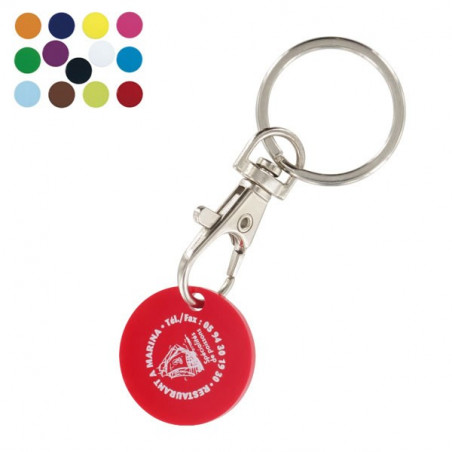 Porte-clés Jeton Caddie Mousqueton