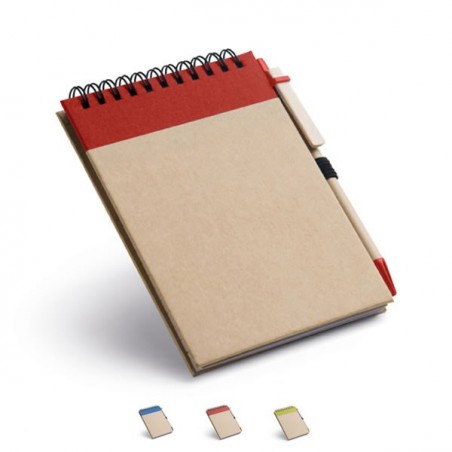 Bloc-notes Spirales Cutis bicolore avec stylo personnalisable