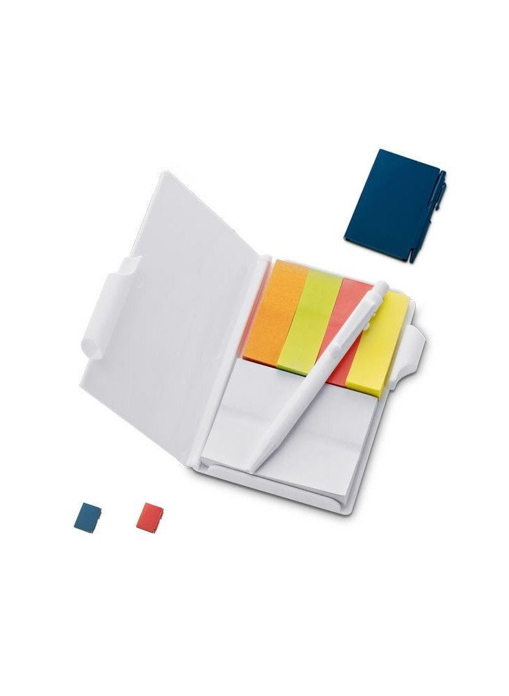Bloc-notes Post-it blanc avec stylo personnalisé