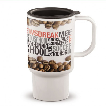 Mug de Voyage quadri et sublimation 500 ml publicitaire