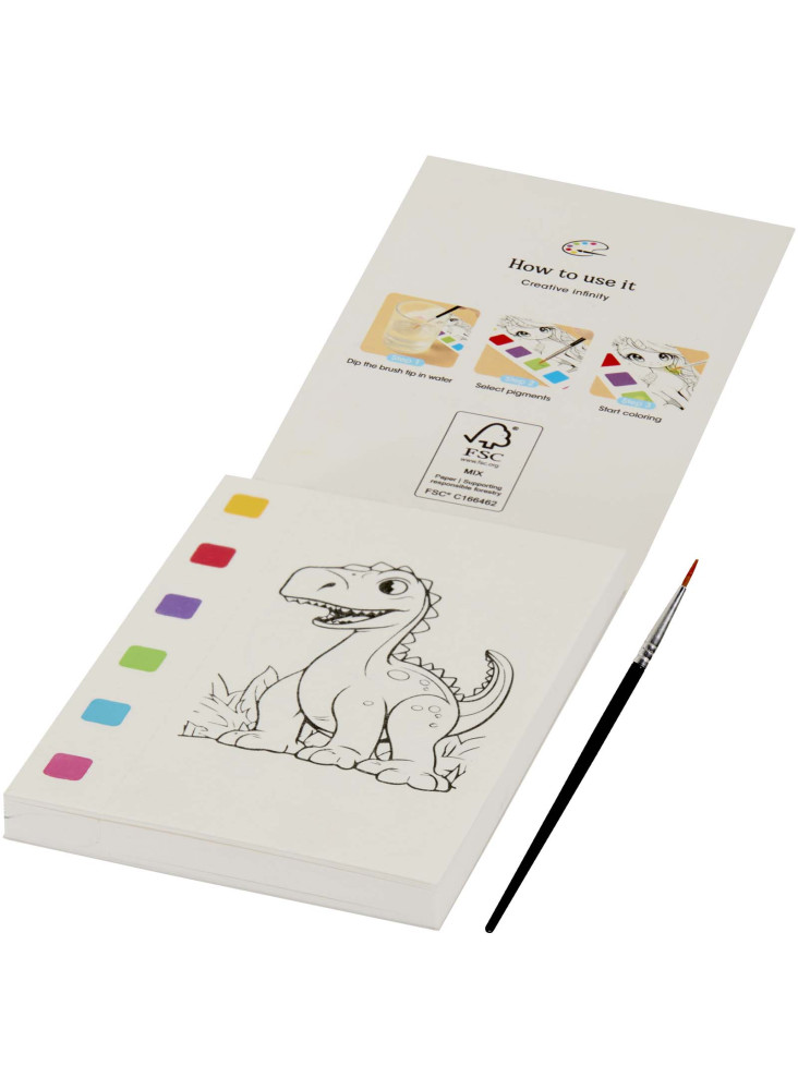 Livre de coloriage Quell et set de crayons pinceaux à eau