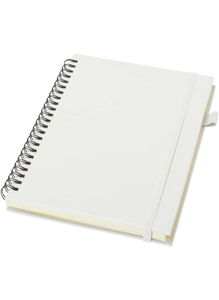 Cahier à spirales Liss A5 à couverture rigide en plastique recyclé