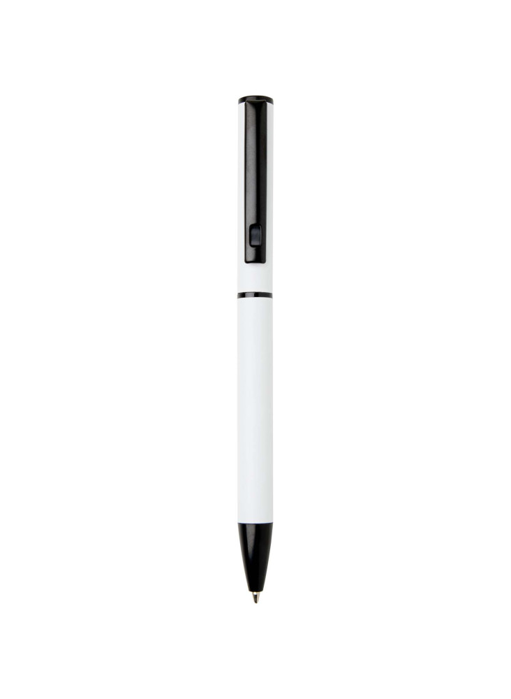 Stylo à bille à ressort en aluminium recyclé Verton avec capuchon (encre bleue)