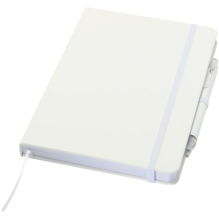 Ensemble comprenant un cahier en papier recyclé Spectrum A5 et un stylo à bille