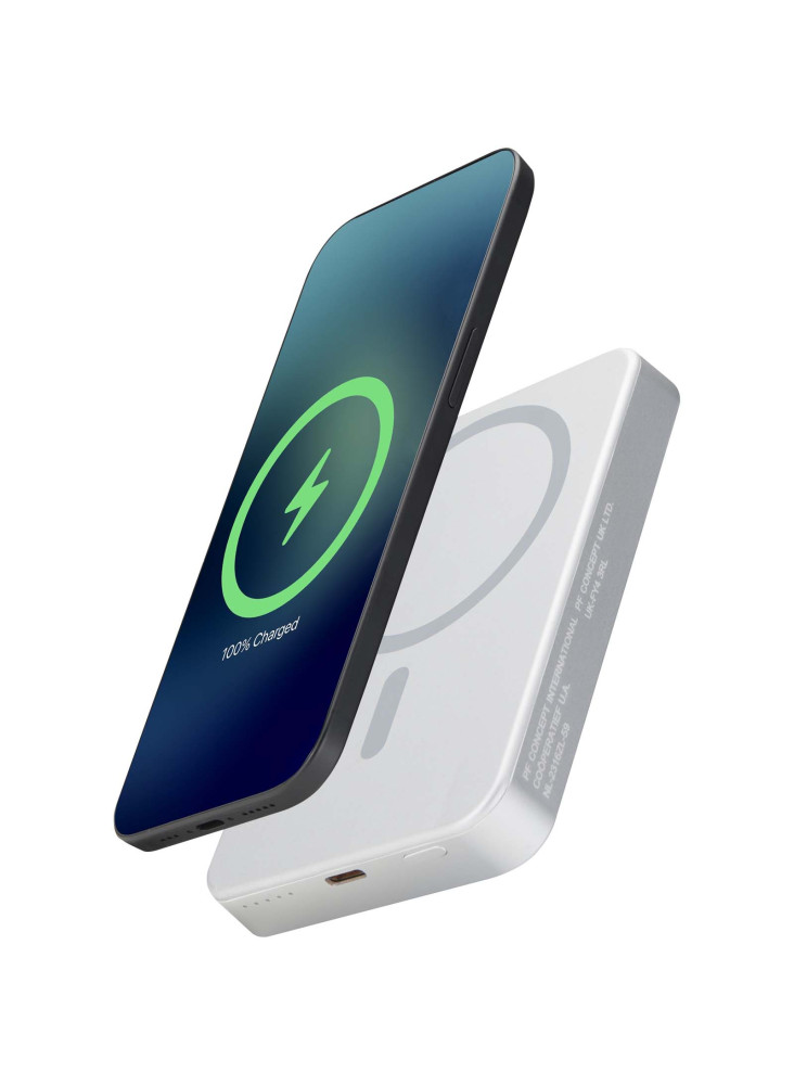 Batterie externe magnétique Avis 10 000 mAh en aluminium recyclé RCS