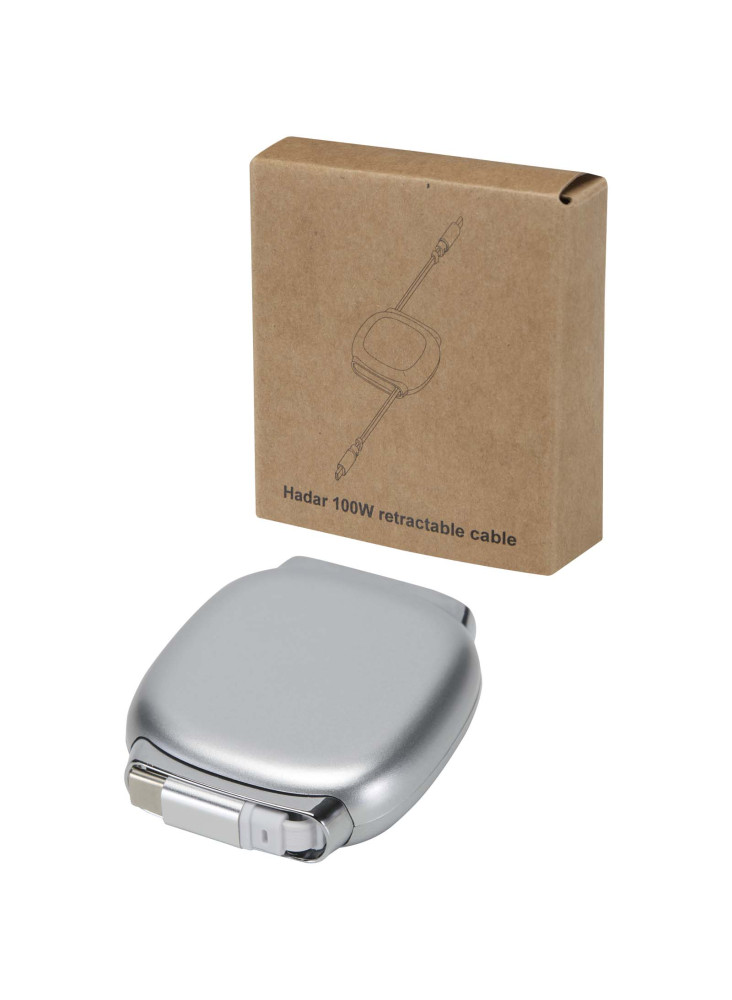 Câble de recharge PD CarPlay 5-en-1 rétractable en plastique recyclé Alphard 100 W