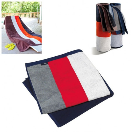 Serviette de Plage à Rayures personnalisée