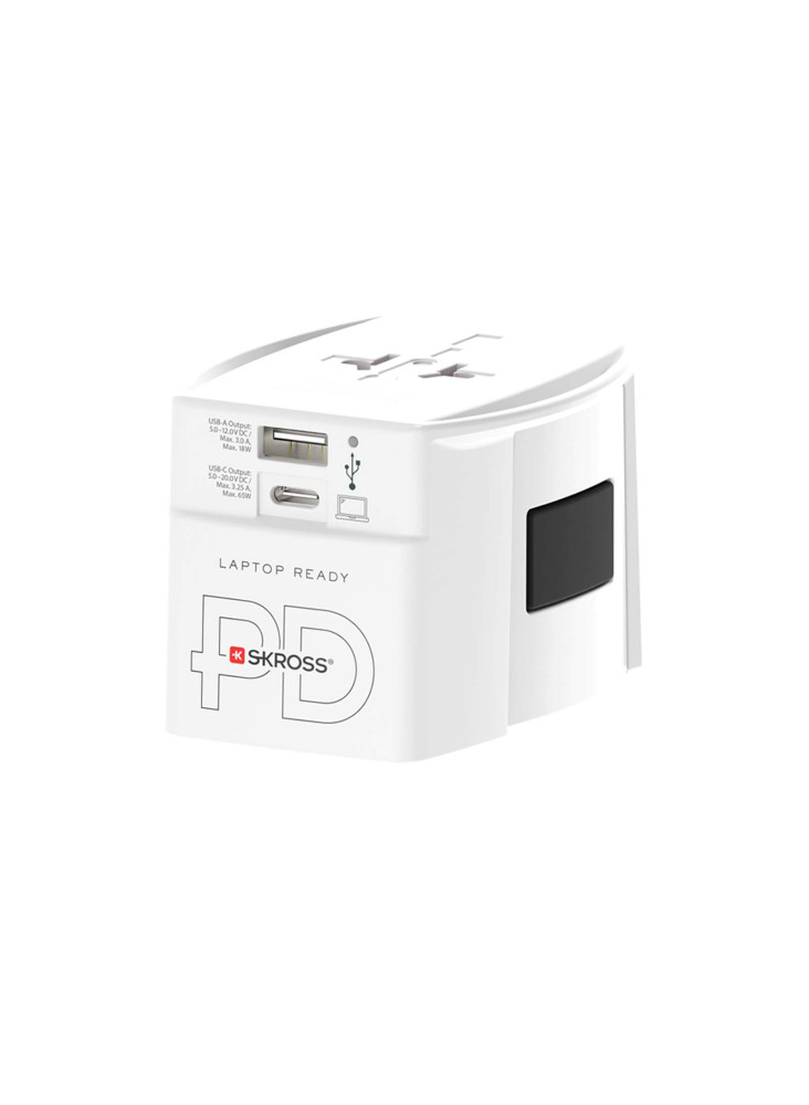Adaptateur universel SKROSS® MUV AC65PD avec câble USB-C
