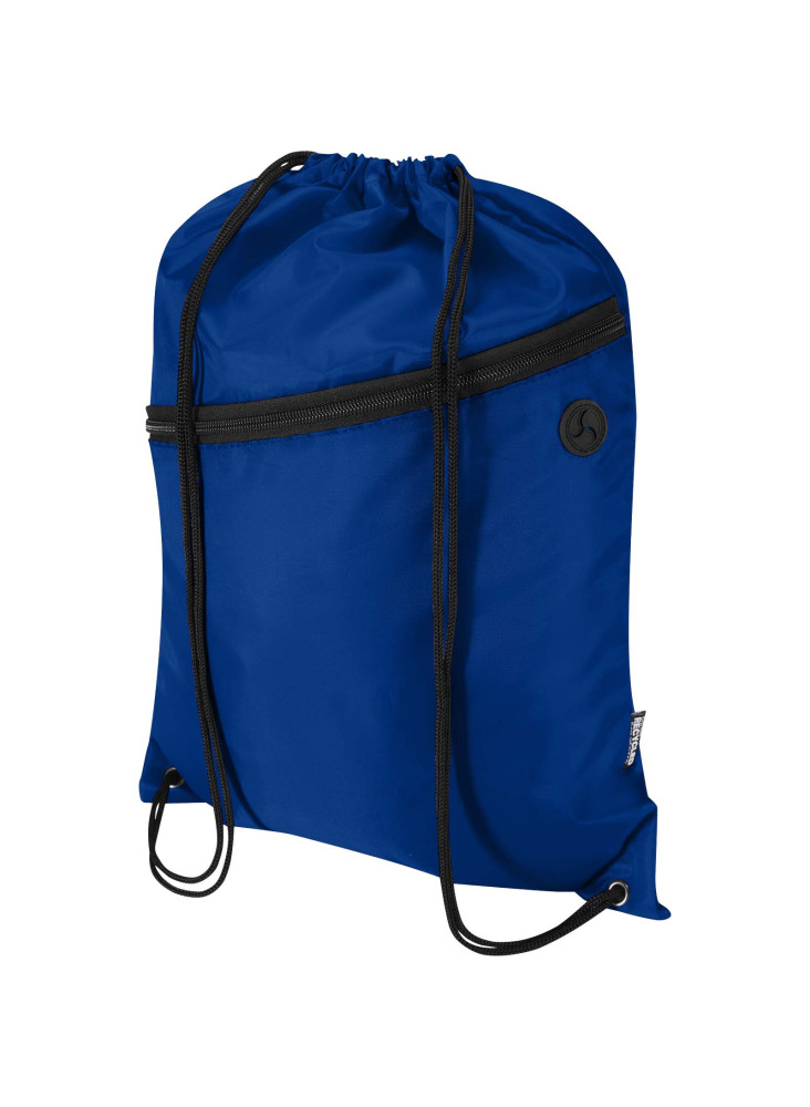 Sac à cordon Oriole en RPET avec poche avant zippée, 5 L