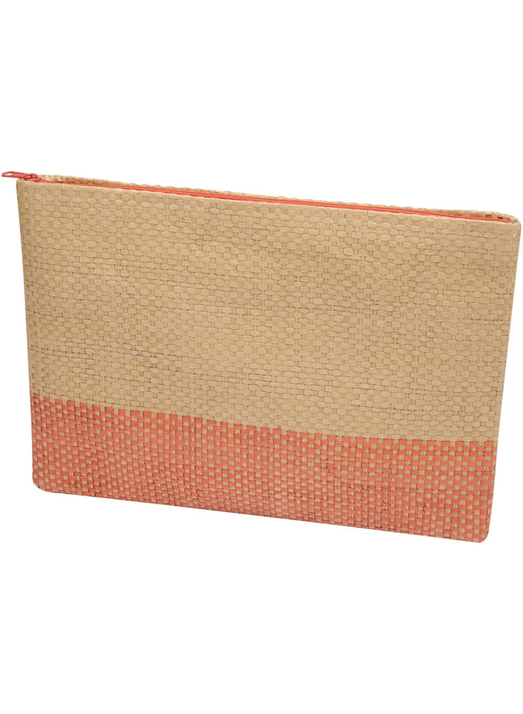 Pochette en papier paille Rhythm avec fermeture à glissière, 3 L