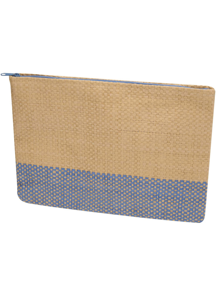 Pochette en papier paille Rhythm avec fermeture à glissière, 3 L