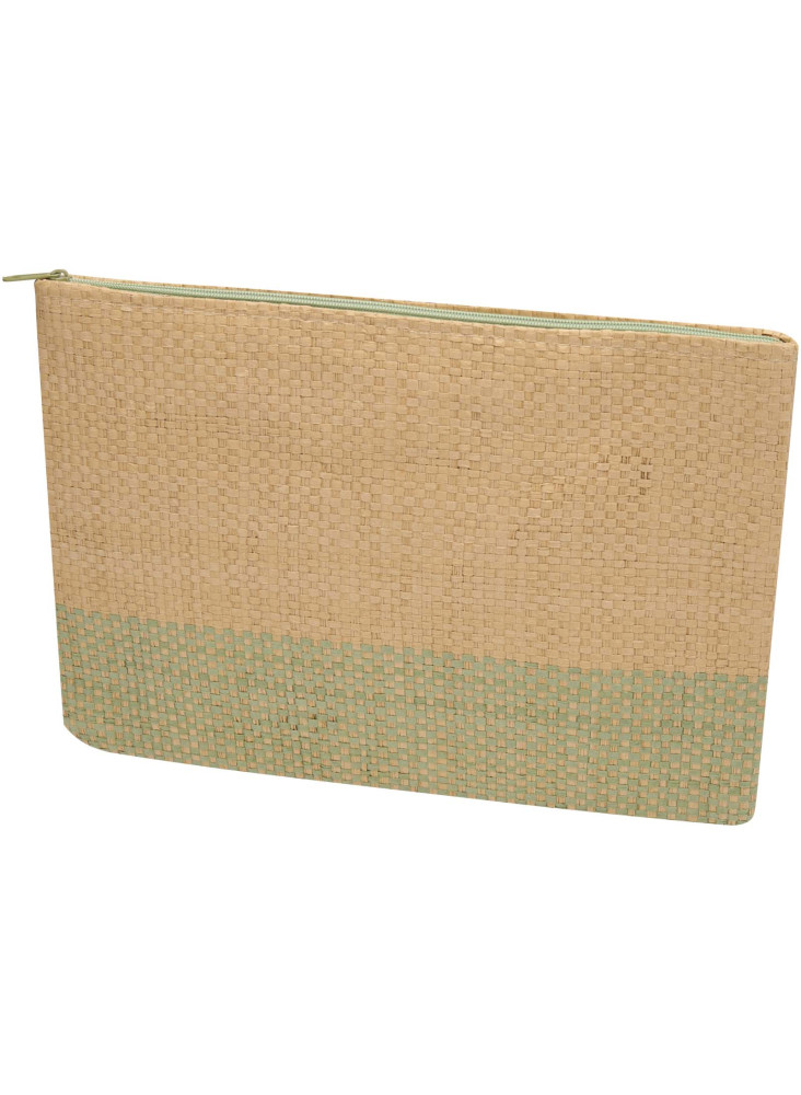 Pochette en papier paille Rhythm avec fermeture à glissière, 3 L