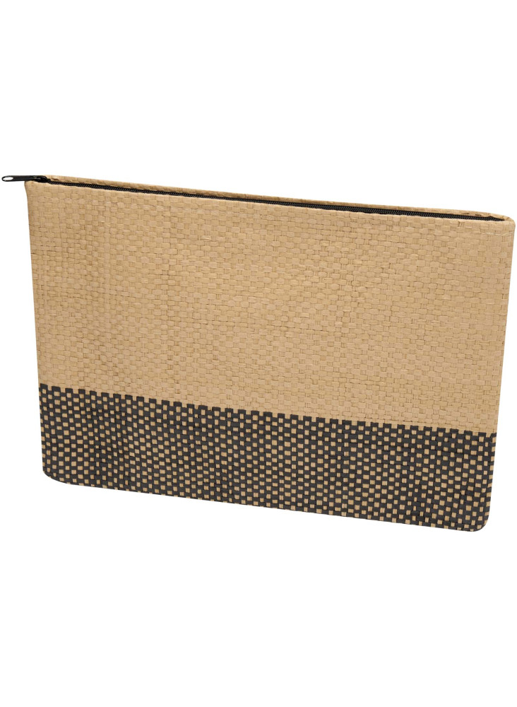 Pochette en papier paille Rhythm avec fermeture à glissière, 3 L