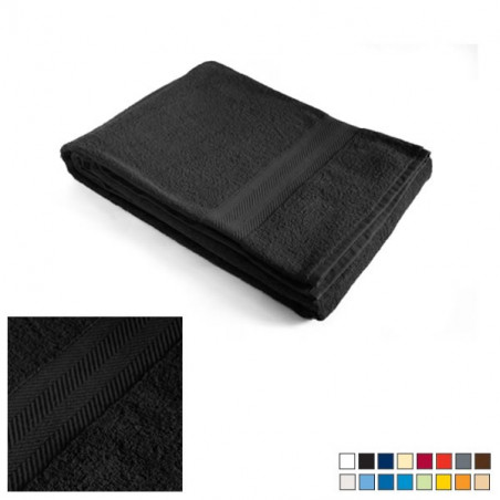 Grande serviette noire personnalisée