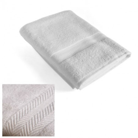 Serviette 70 x 140 cm haut de gamme blanche publicitaire