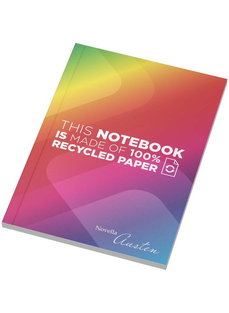 Cahier Novella Austen A6 recyclé à couverture souple de 50 feuilles