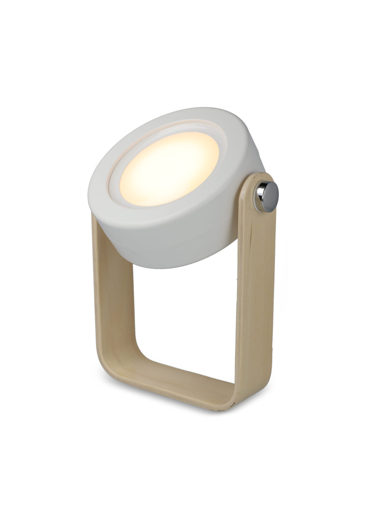 Lampe LED multifonctionnelle Coollux avec poignée en bambou