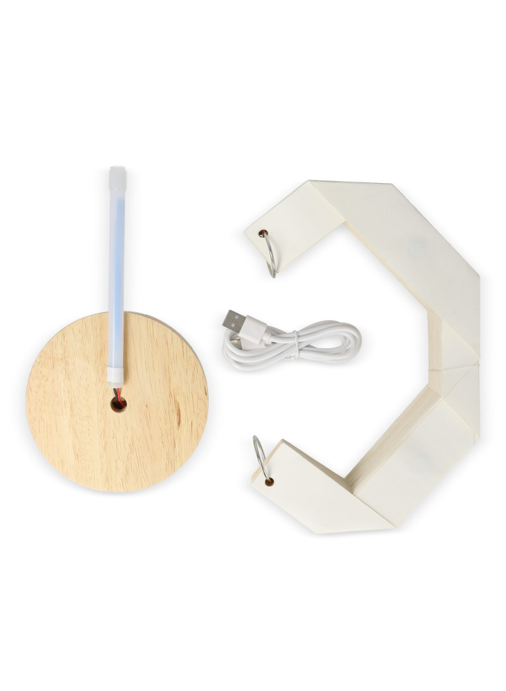 Lampe LED en papier pliable Coollux Luna 25cm, inspirée de l'Origami