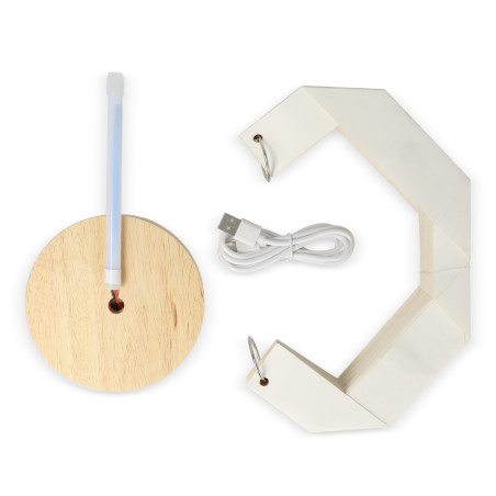 Lampe LED en papier pliable Coollux Luna 25cm, inspirée de l'Origami
