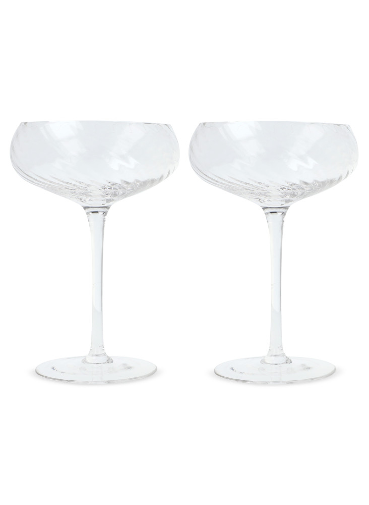 Lot de 2 flûtes à champagne Byon Opacity avec motif de verre élégant 300 ml
