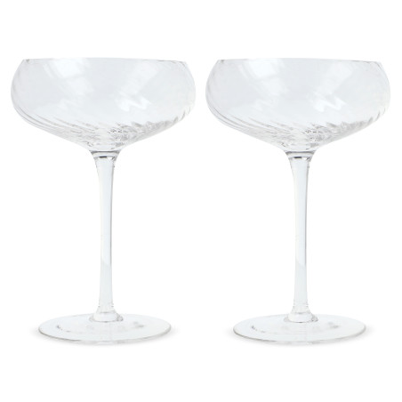 Lot de 2 flûtes à champagne Byon Opacity avec motif de verre élégant 300 ml