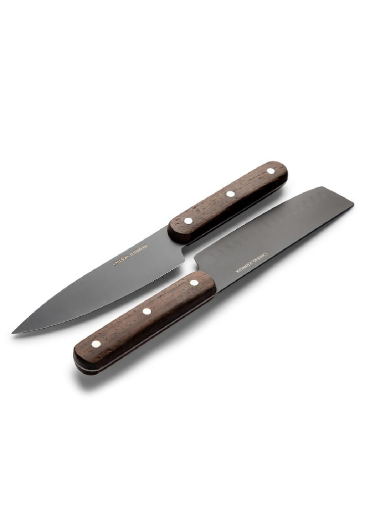 Orrefors Jernverk set de 2 couteaux, noir & bois