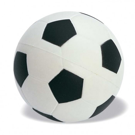 Ballon de football noir et blanc publicitaire
