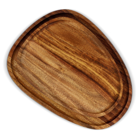 InSideOut 2 paquets de plateaux en bois de forme organique
