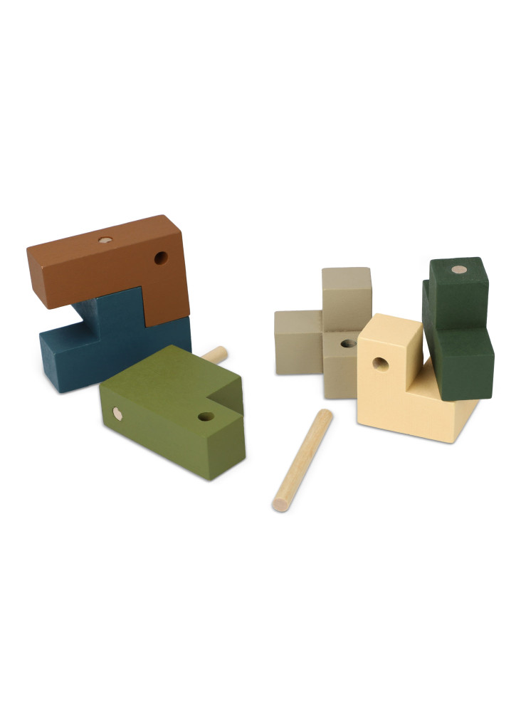InSideOut Wooden Cube think iq puzzle