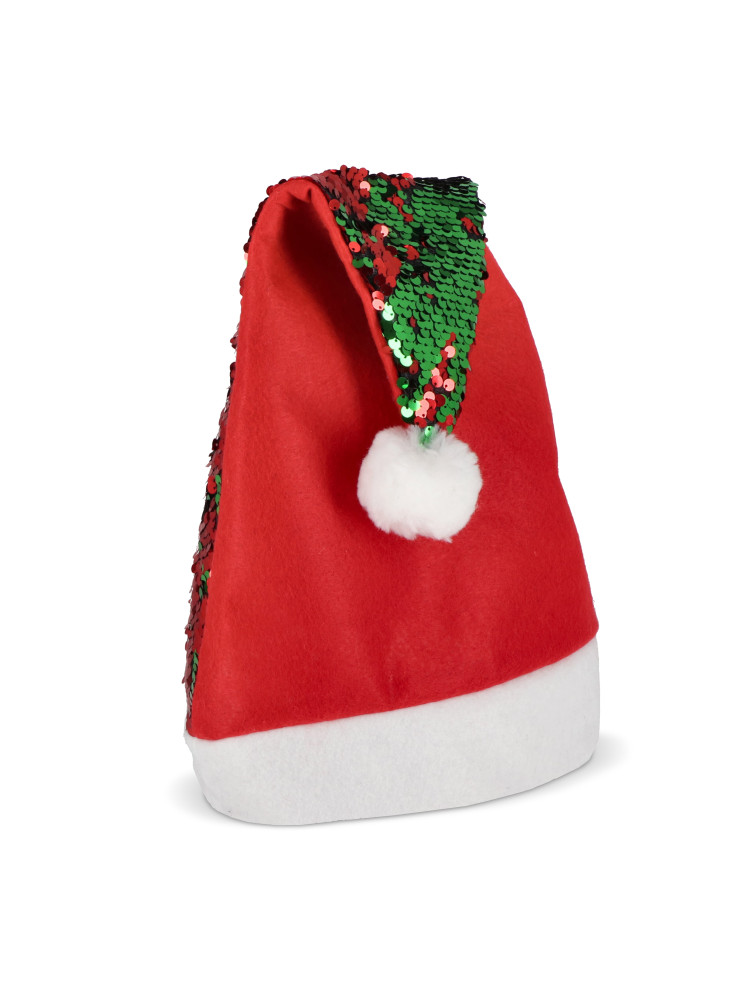 Bonnet de Noël à paillettes bicolores