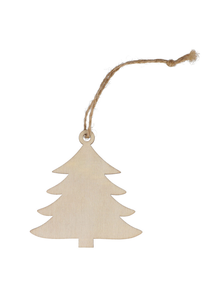 Ornement de Noël en bois en forme de sapin