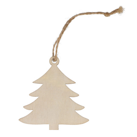 Ornement de Noël en bois en forme de sapin