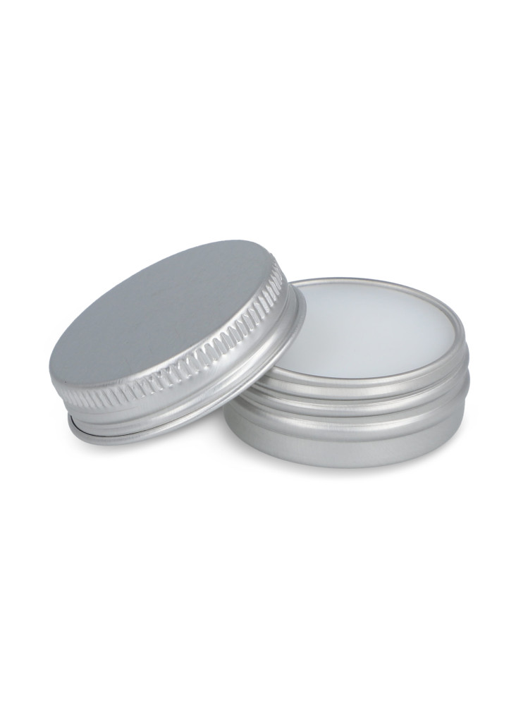 Baume à lèvre rond en boite  en aluminium recyclé 