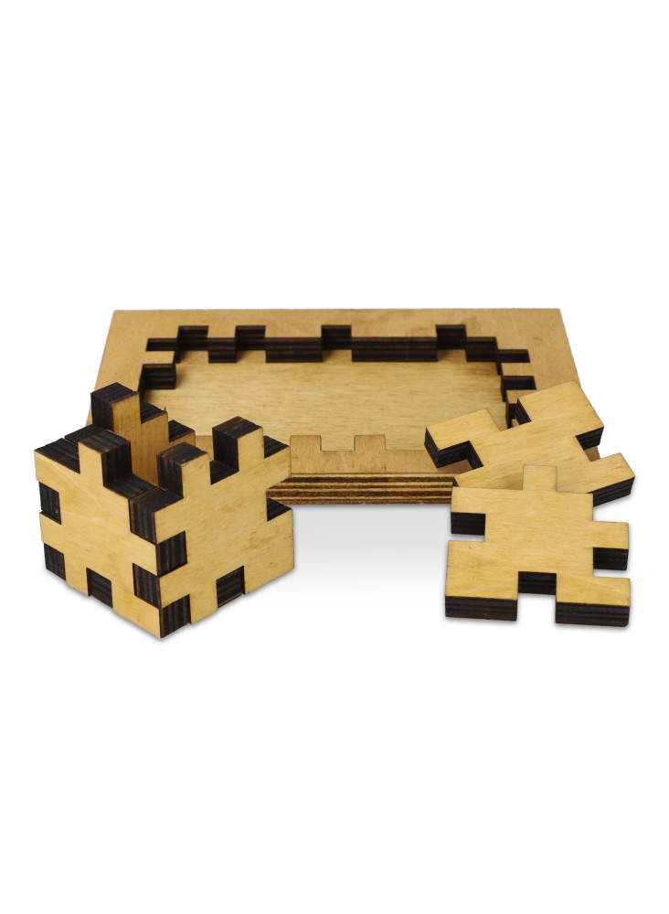 Puzzle de cube en bois
