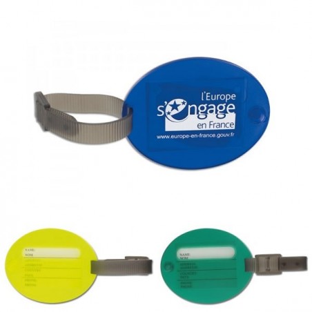 Etiquette Valise Plastique Translucide Publicitaire