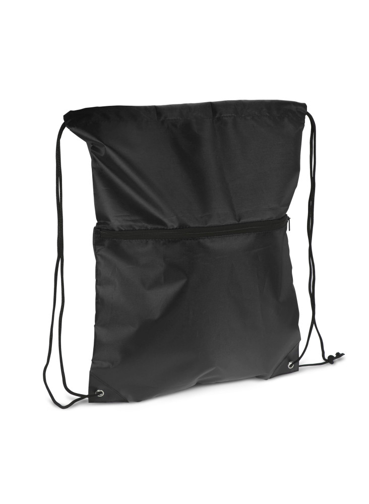 Sac à cordon 210T R-PET avec fermeture éclair