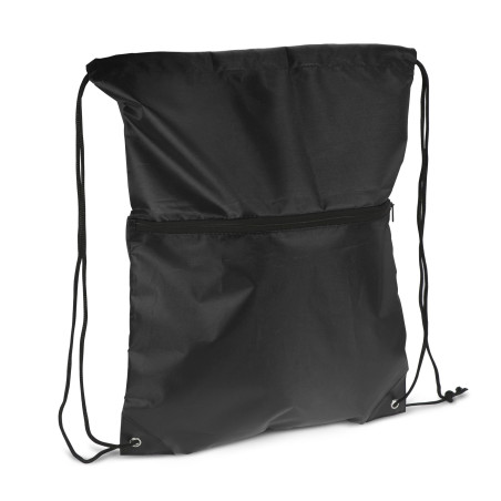 Sac à cordon 210T R-PET avec fermeture éclair