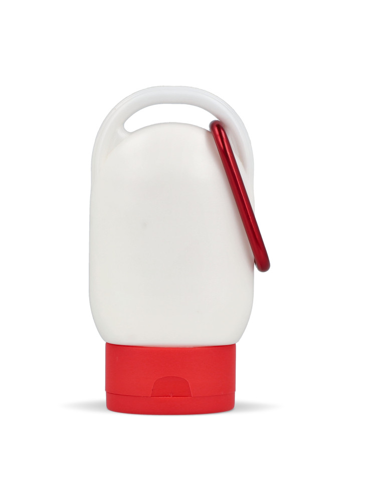 Lotion solaire avec mousqueton SPF30 en matériau recyclé 30ml