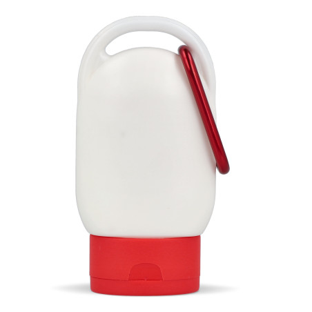 Lotion solaire avec mousqueton SPF30 en matériau recyclé 30ml