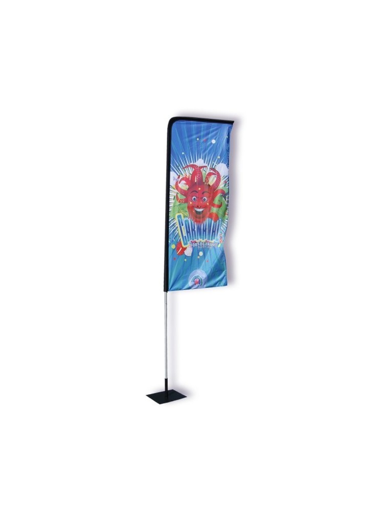 objet publicitaire - promenoch - Beach Flag Potence - Kit Complet  - Beach Flag Roll Up Stand