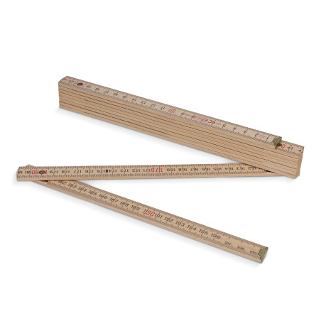 Règle pliante en bois 2m premium, naturel