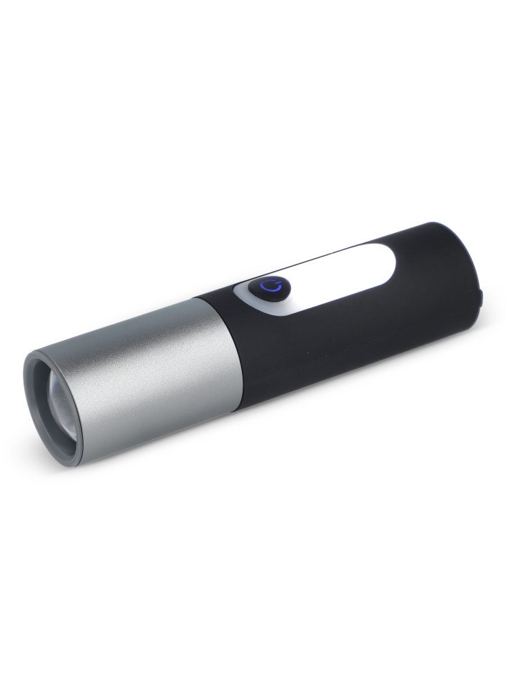 Lampe de poche LED rechargeable 10 W avec fonction zoom 300 lm