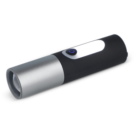 Lampe de poche LED rechargeable 10 W avec fonction zoom 300 lm