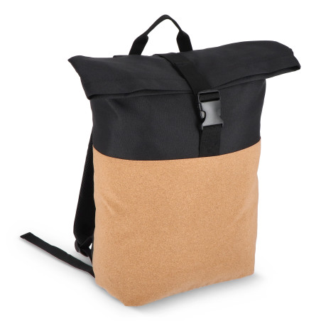 Sac à dos à roulettes en liège et R-PET 18L