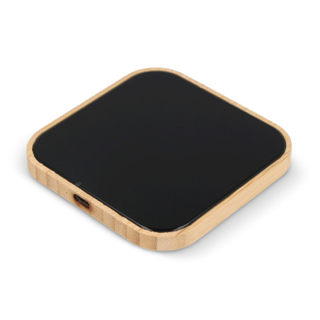 Chargeur sans fil bambou et verre 10W