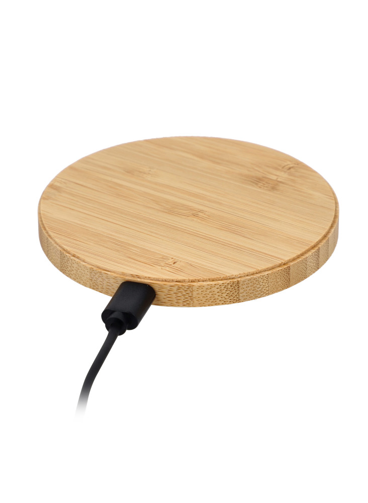 Pad de charge sans fil en bambou 15W