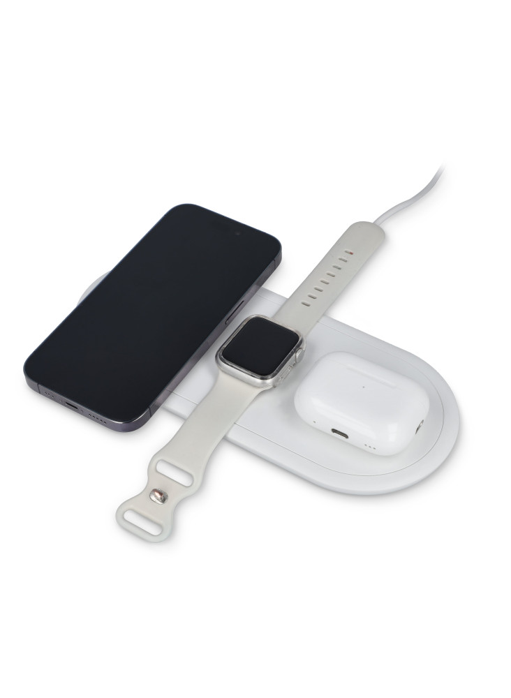 Chargeur sans fil rapide 3-en-1 15 W   téléphones / Apple Watch / AirPod