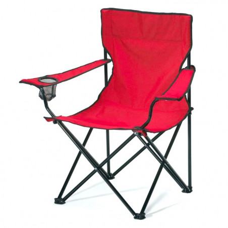 Chaise de camping rouge publicitaire