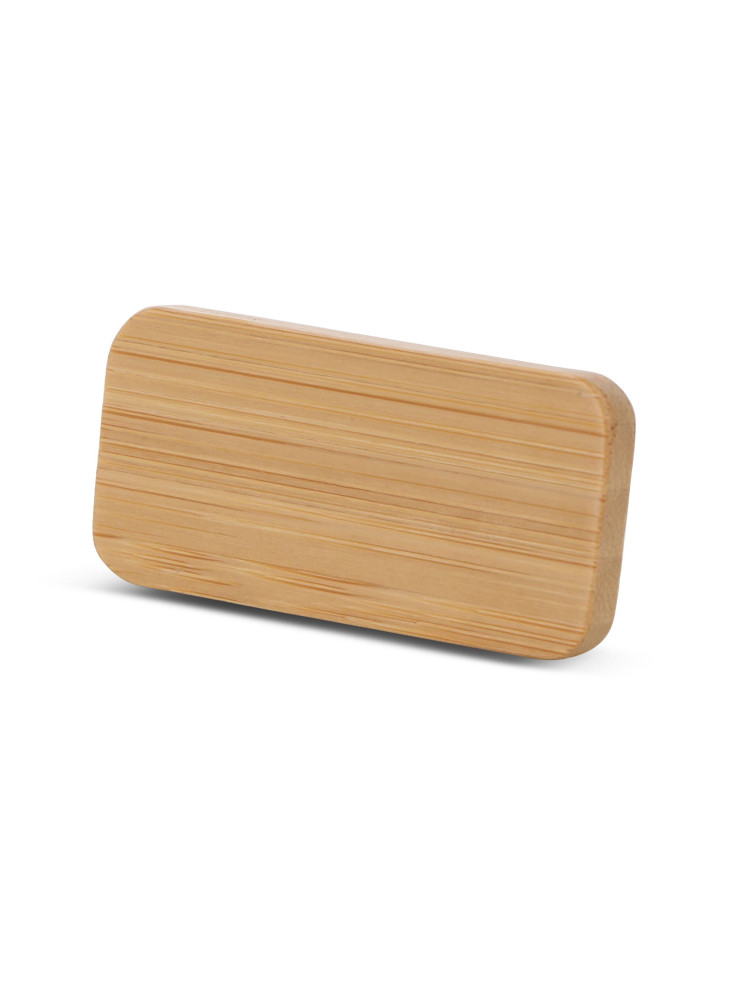 Badge nominatif en bambou avec épingle