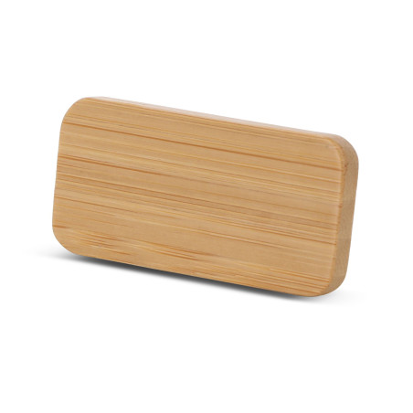 Badge nominatif en bambou avec épingle